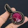 Ruby Pendant Gemstone Jewelry, 999 Copper Wire Wrapped Handmade Pendant, Latest Design Jewelry