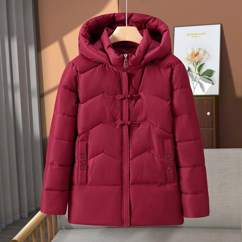 Winter thickened jacket new medium and women's clothing large size thickened cotton-padded jacket