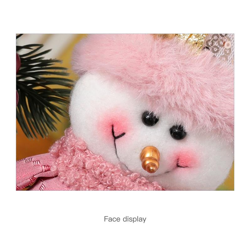 Christmas Pink Doll Decorations Deer Snowman Xmas Tree Decorations Santa Claus Gifts Ornaments for New Year Party Supplies
