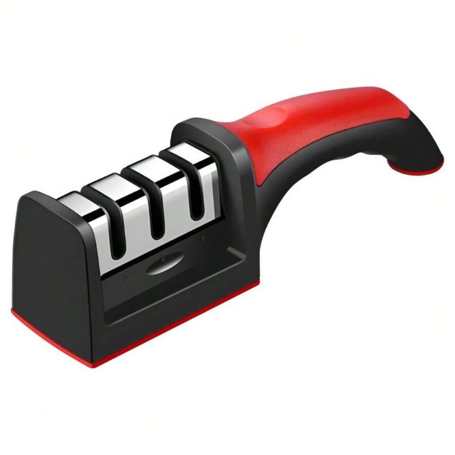 Multifunctional 4-Stage Knife Sharpener, Diamond Hand-Held Sharpening Stone for Kitchen Knives, Scissors, Cocina Tool