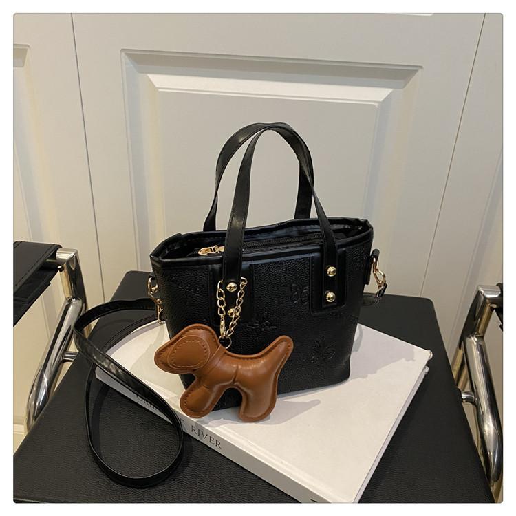 Pu Crossbody Fashion Bag With Color Blocking Design And Embossing Butterfly