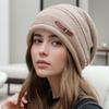 Autumn and Winter Velvet Knitted Versatile Face Small Wool Hat Women