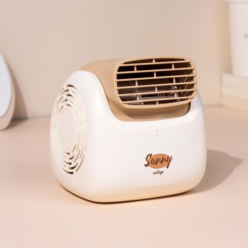 USB Rechargeable Leafless Desktop Fan - Powerful Wind for Dorm or Office 124*125*125 mm