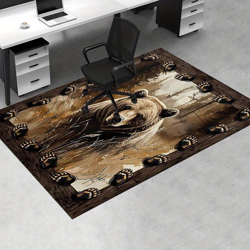 1pc Bear,Forest,Tracks Office Carpet Soft Polyester Entrance Carpet Washable Non slip Machine Washab