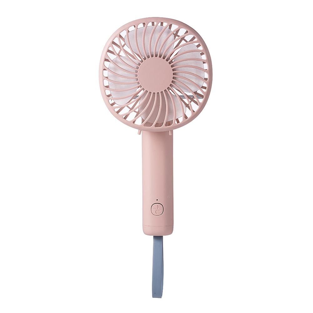 

F20 Rotating Pocket Fan Portable Handheld USB Rechargeable 3 Speed Cooling Fan Pink
