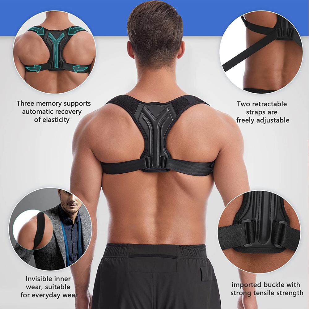 Adjustable Posture Corrector Belt for Back Shoulder Support Reshape Spine Clavicle Home Office Sport Neck Brace