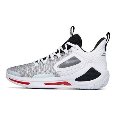 Forma 3 Tecnologia Azoto Ammortizzazione Antiscivolo Resistente all'Usura Scarpe da Basket Mid-Top Uomo Scarpe da basket Bianco Nero 112211601-1