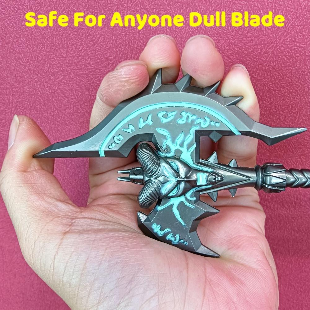 Metal Shadowmourne Katana Axe Sword Anime World Warcraft Ninja Knife Blade Real Size Japanese Samurai Sabre Toy 7inch of Kid Friendly Entertaining Fun
