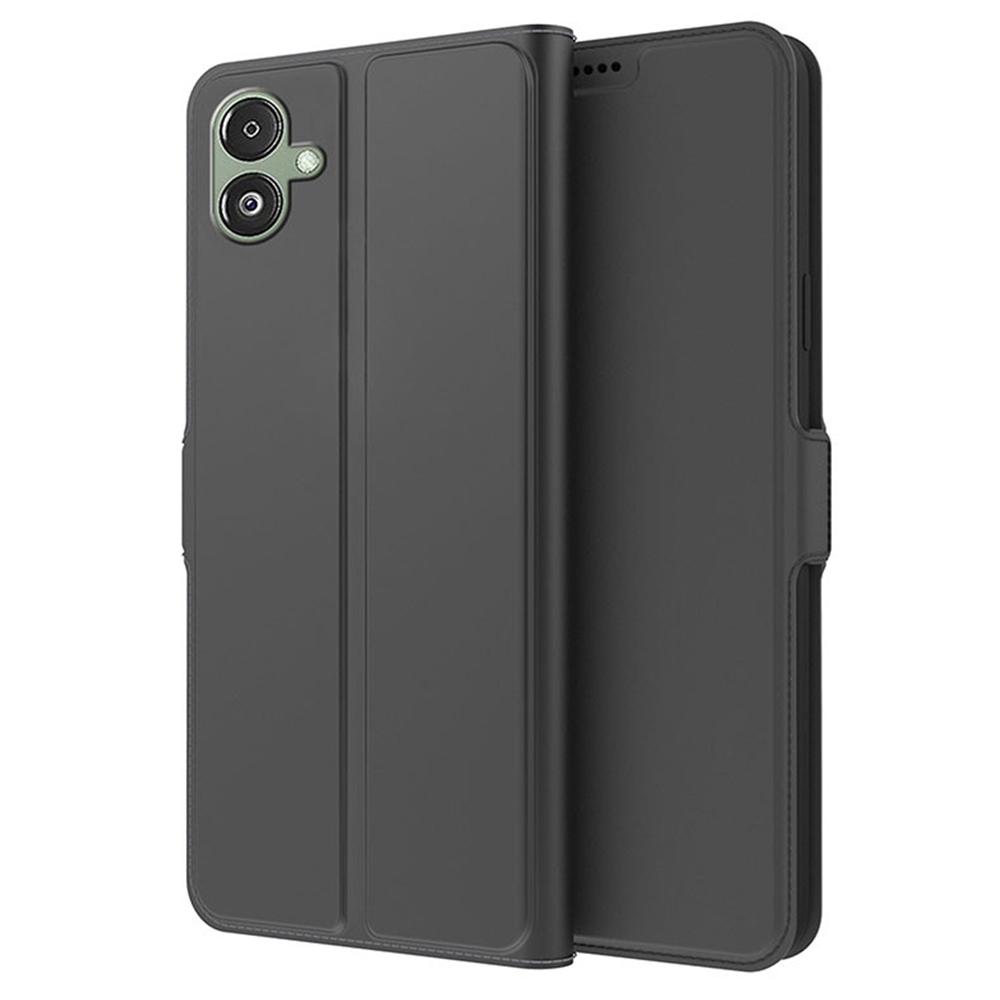 

For Samsung Galaxy A06 4G Case Shockproof TPU Inner Shell Leather Phone Cover Black