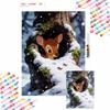 Diamond Painting 5D DIY Bambi Winter Full Circle Diamond Art Home Bedroom Wall Decor Craft Handmade Gift