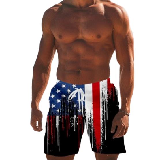 USA America Flag Boxing Muay Thai Kickboxing Shorts 3D Print Fighting Training Unisex Men Women Quick Dry Fitness Gym Sport Workout Casual Streetwear