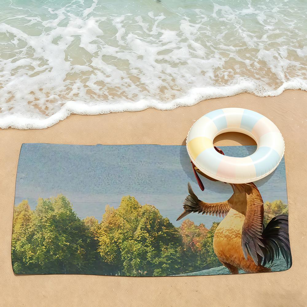 Funny Chicken Joe Towel Drying Bath Towel Applicable To Light Swimming Camping Yoga Beach Out