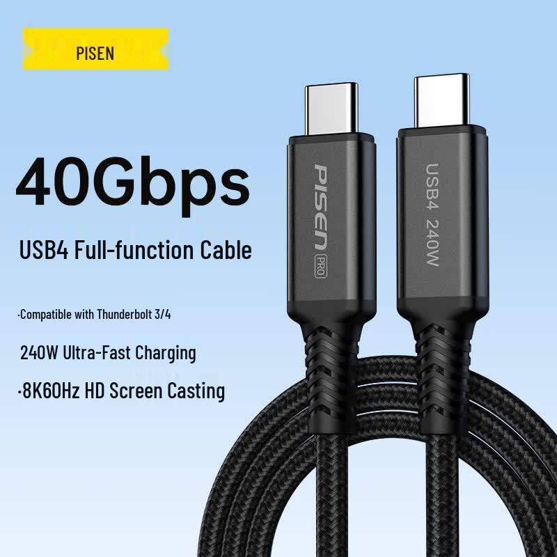 Pisen Thunderbolt 4 / USB4 Type-C Full-Function Cables & Adapters