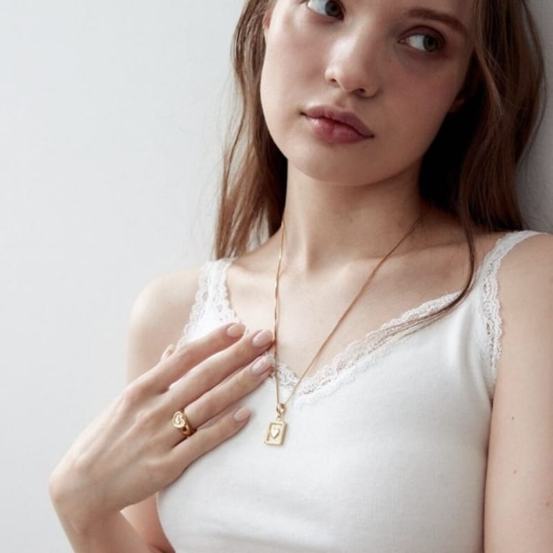 Salted Love Frame Heart Ring