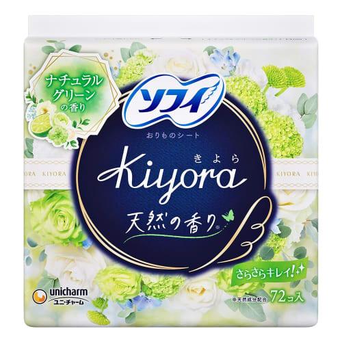 Sofy Kiyora Natural Green Scent, 72 pieces (unicharm Sofy)