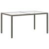 Vidaxl Stół Ogrodowy, 150X90X75 Cm, Szkło Hartowane I Rattan Pe, Szary
