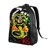 Cobra Kai Inspired Backpacks for Kids, Cartoon Lightweight and Durable Laptop Bags for Teens In Elementary and Middle School, Ideal Bookbags