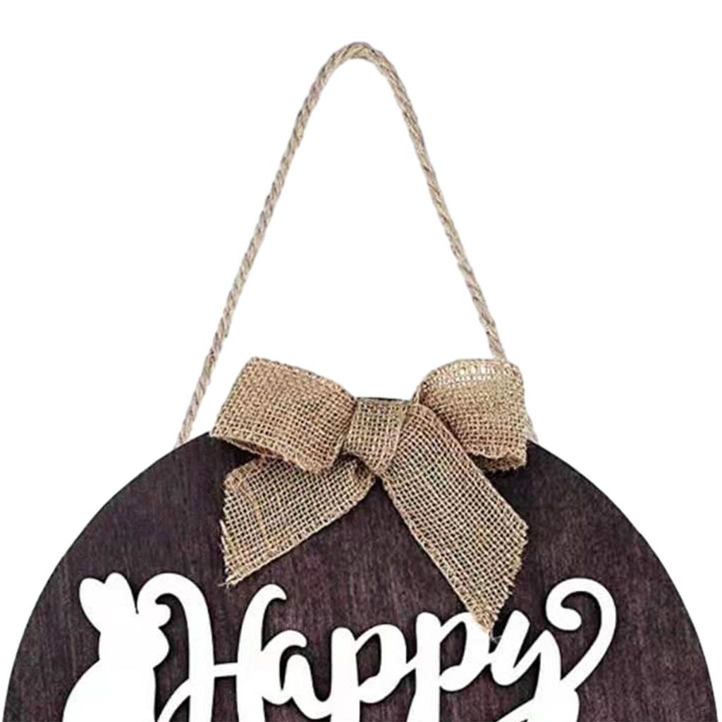 Happy Easter Wooden Hanging Sign Wood Door Hanger, Decoration, Wall Art Decor for