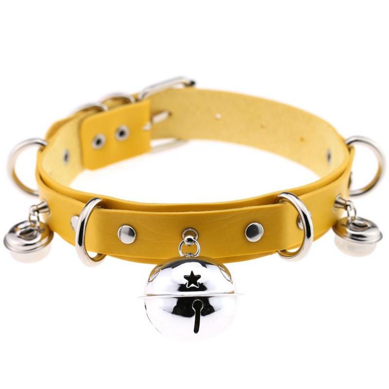 Collana Girocollo In Similpelle Con Campanella – Stile Lolita E BDSM, Accessorio Moda