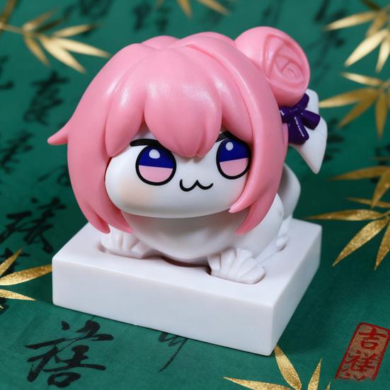 Yousheng Game Character Figure Seal PVC Cartoon Anime Girl Figurine Stamp Desktop Decoration Game Fans Collectible Gift