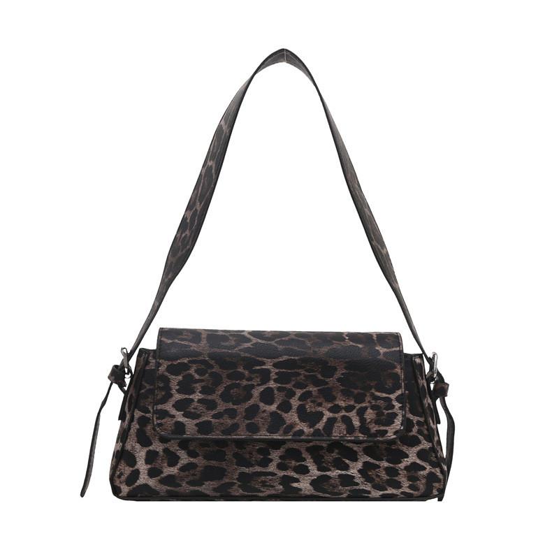 

Fashionable And Versatile Leopard Print Tote Bag Perfect For Daily Outfits кавовий