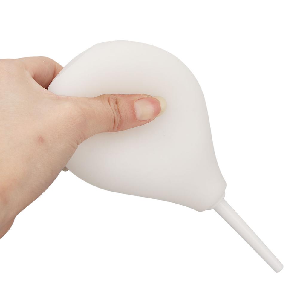 Soft Flexible Enema Bulb Professional White Silicone Anal Cleaning Douche for Men Women 224ml
