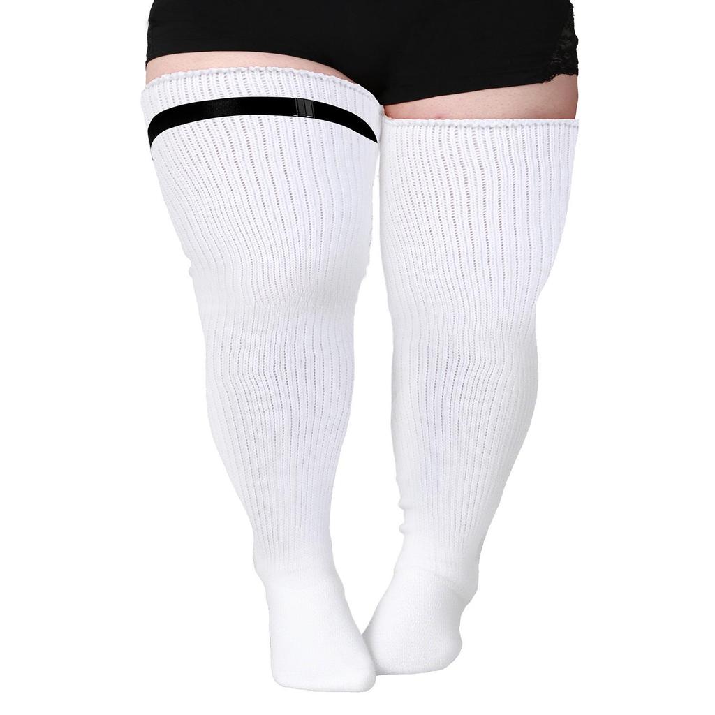 Plus Size Women's Compression Knee-High Socks - Extra Thick Over-the-Knee for Autumn/Winter