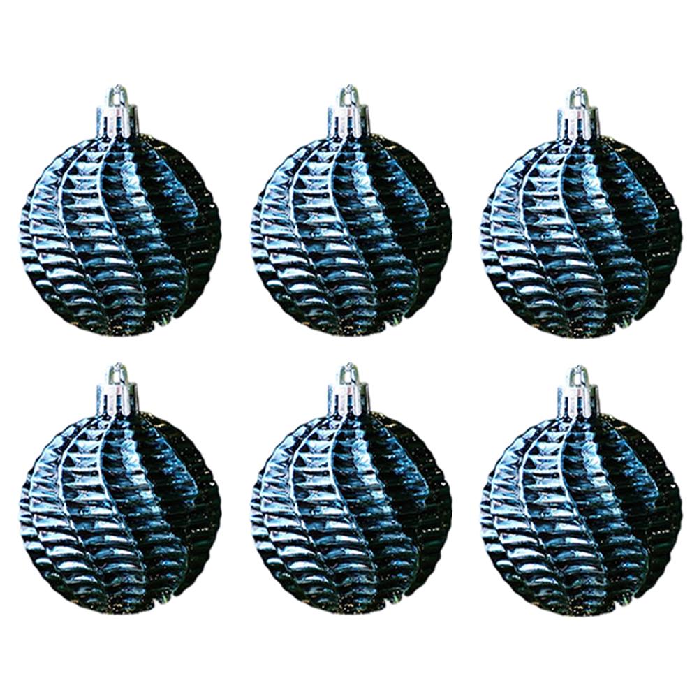 6cm Weihnachtskugel-Ornamente Set, Transparente galvanisierte Kunststoff-Hängekugeln für Feiertagsfeier und Heimdekoration