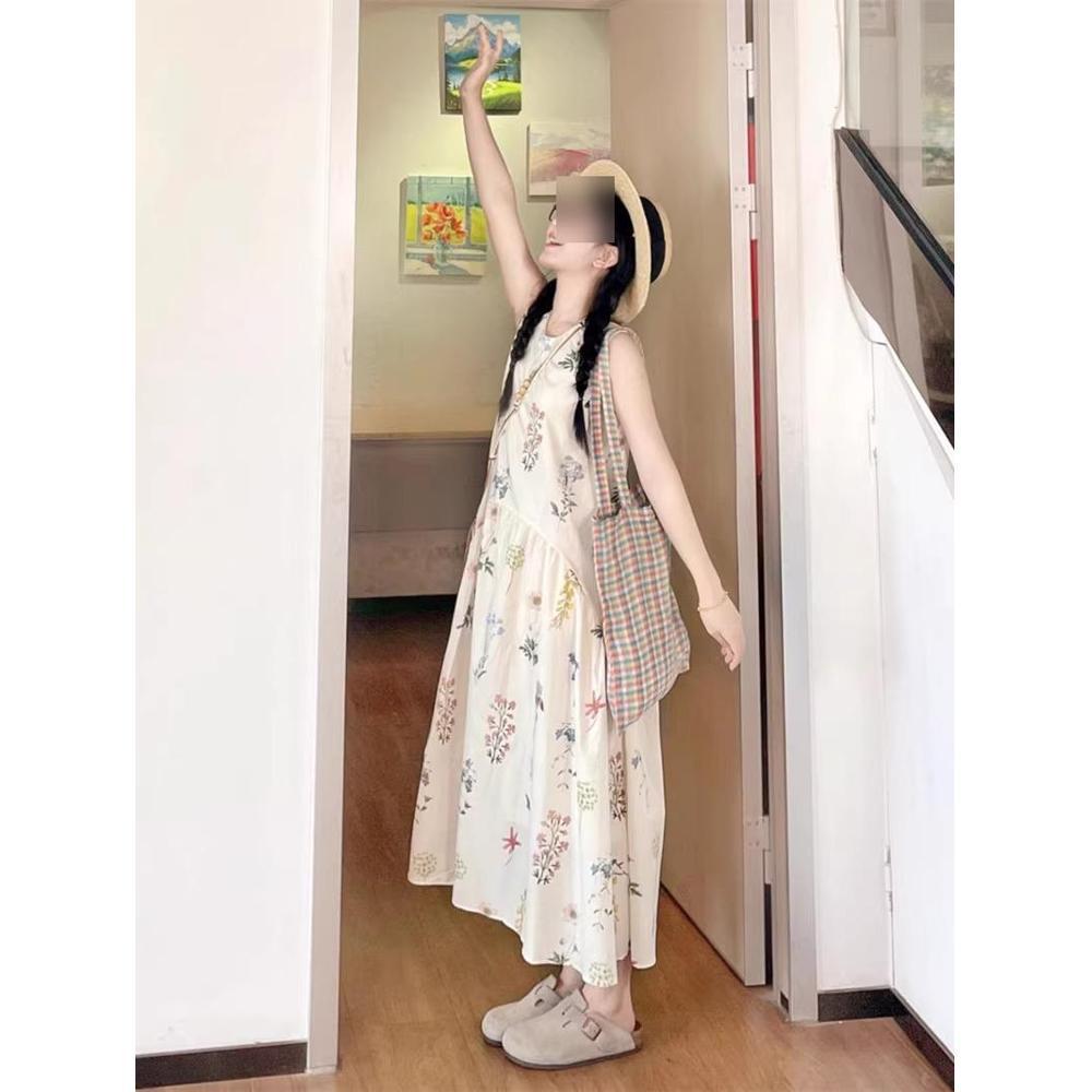 

Сладкое платье без рукавов А-силуэта - Весна/Лето Свободный крой S (up to 90 kg)