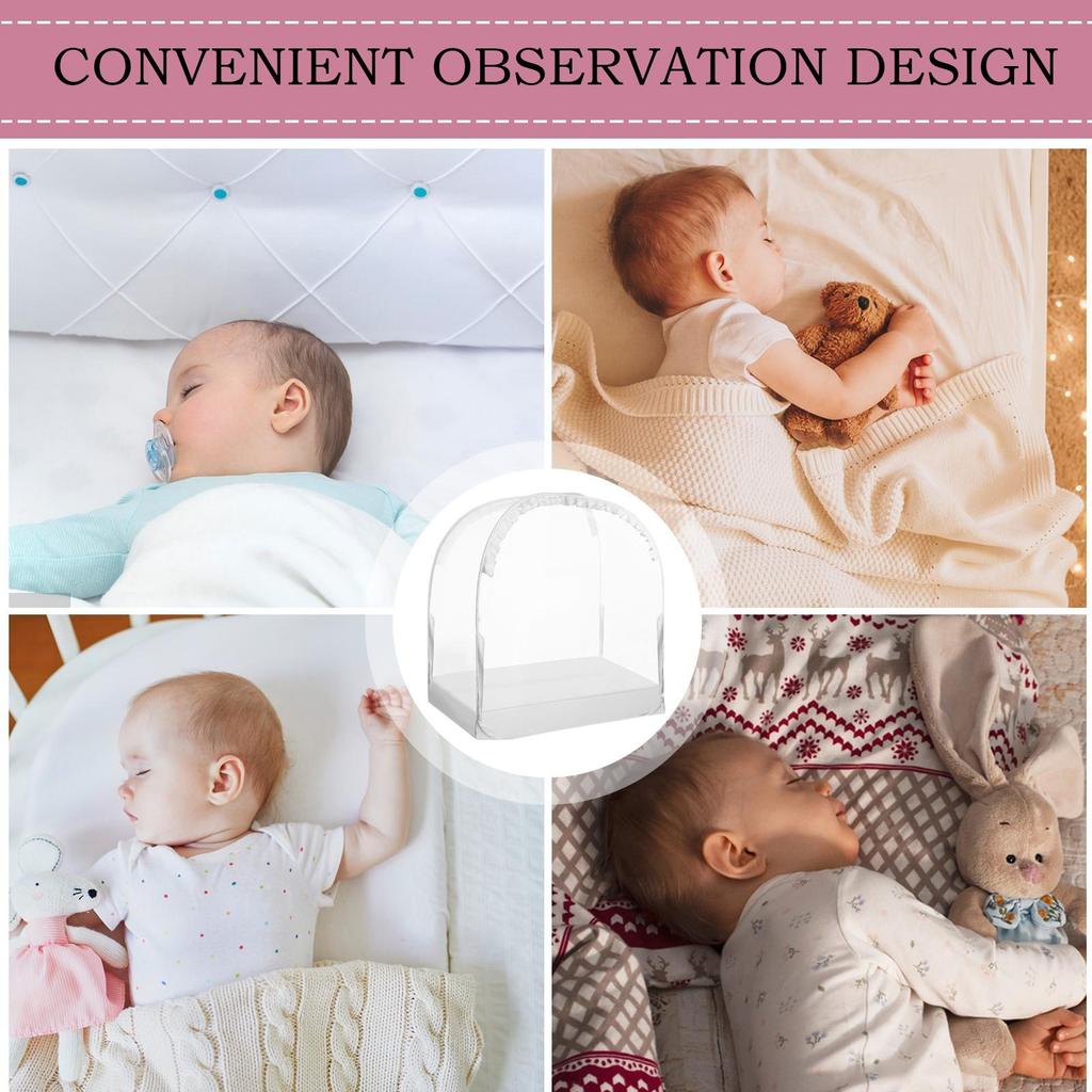 Mosquito Net to Keep Baby in Crib Pop-Up Tent to Keep Baby from Climbing out Breathable Mesh Bed Protection for Kids Nursery