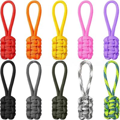 5Pcs Zipper Pullers Wear-resistant Thick Nylon Rope Braided Pendants Clothing Backpack Zipper Pullers