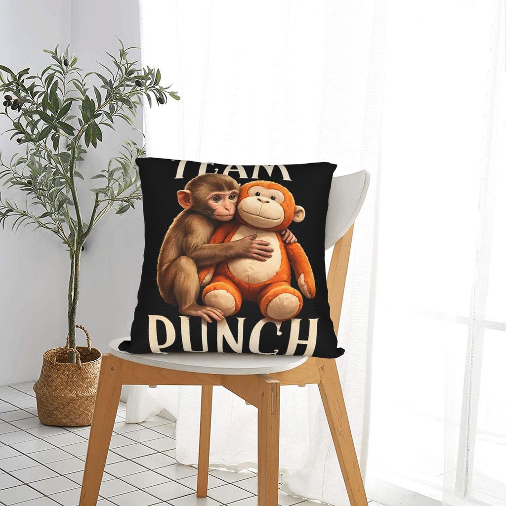 Baby Monkey Punch Team Punch Pillow Case Funny Pillow Cover Graphic Pillowcases For Living Room Chair