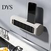USB Charging Fan Portable Air Conditioner with Built-in Phone Holder, 3 Modes Vertical Flat Small Space Wall-Mounted Fan, Bladeless Quiet Cooling