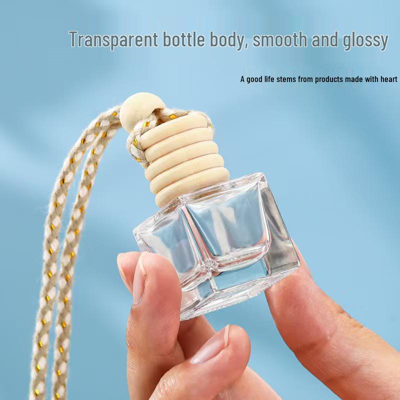 Car Aromatherapy Hanging Diffuser - Refillable Glass Bottle Ornament