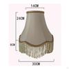 Tassel Lampshade Beige Cloth French Style Lamp Shade Fringe Trim Table American Top Hole