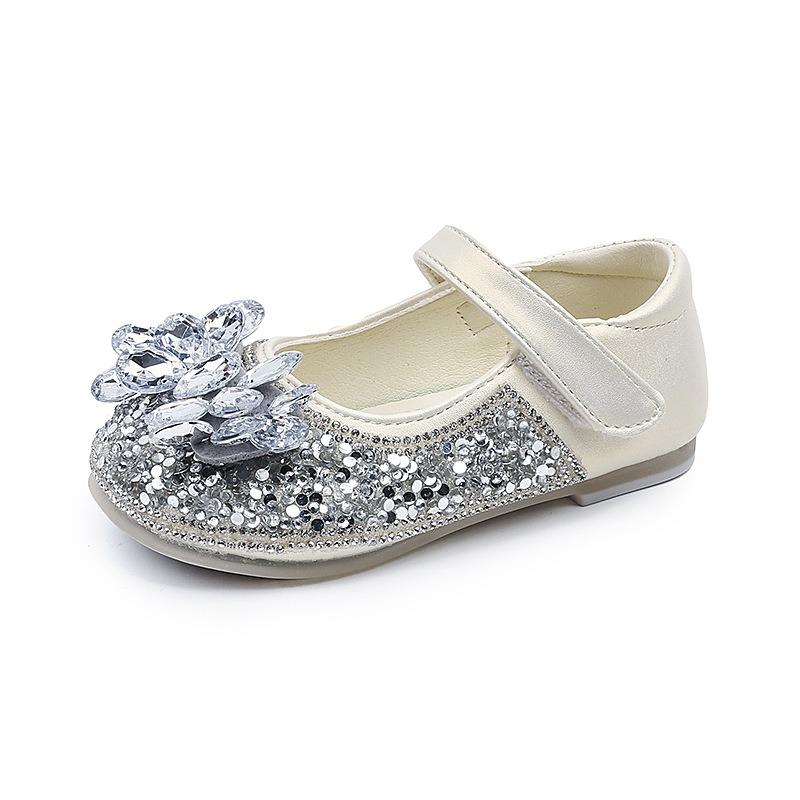 Girls' Elegant Princess Shoes / Spring & Autumn New Style Diamond Baby Casual Shoes / Children's Versatile Fashion Leather Shoes