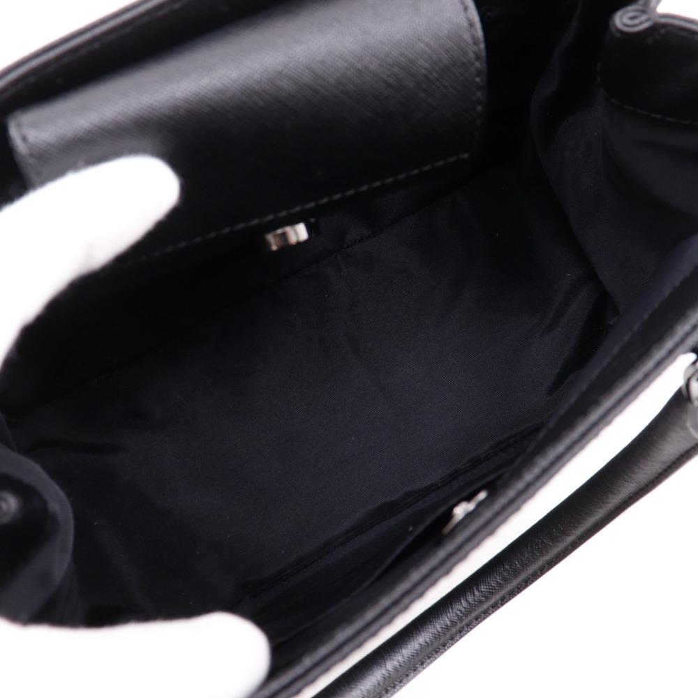 HAMANO Pot-au-feu Mini Tote Bag Handbag Black Cowhide Women Used