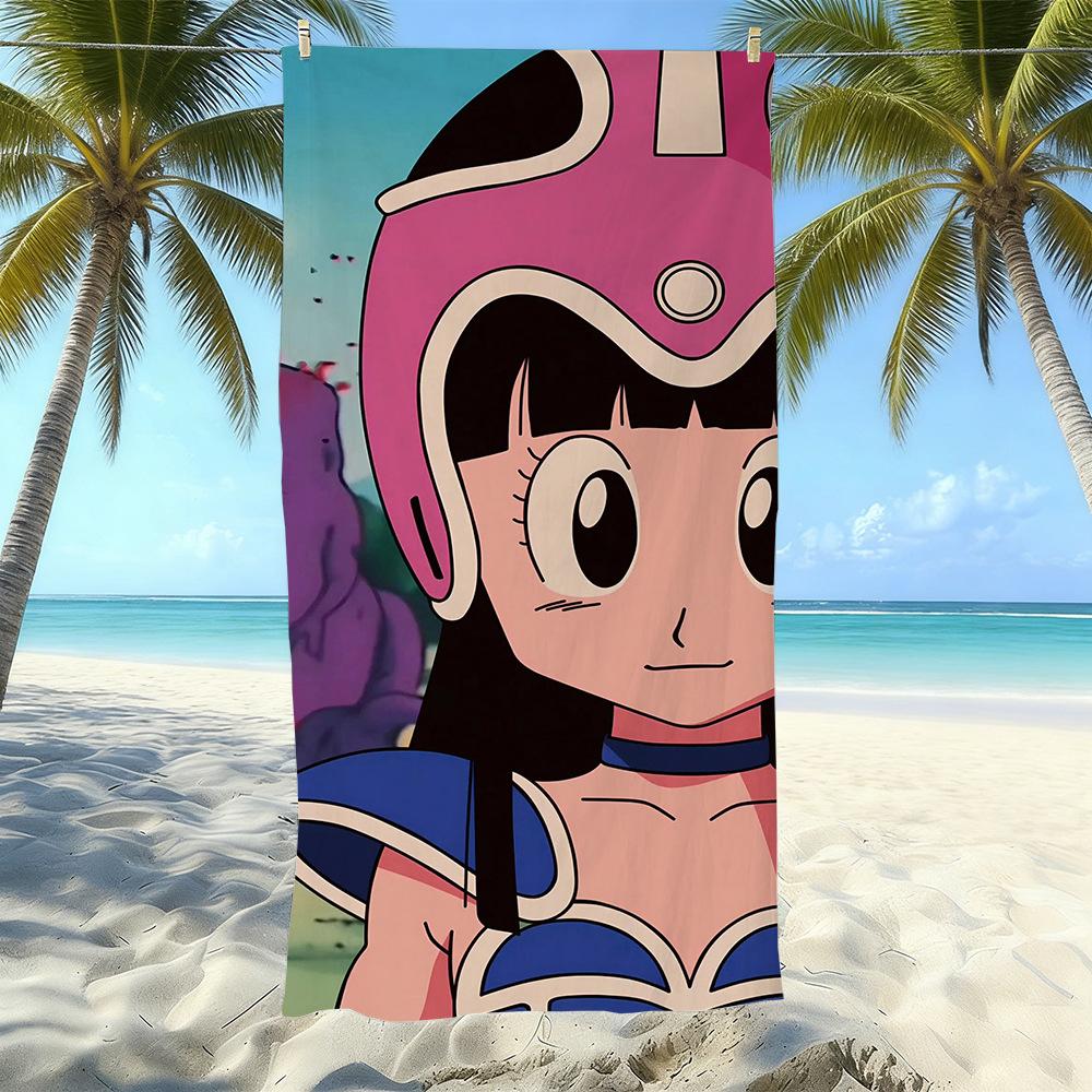 Animation Beach Towels Thickened Microfiber Quick-Drying Bath Towels Outdoor Travel Towels Can Be