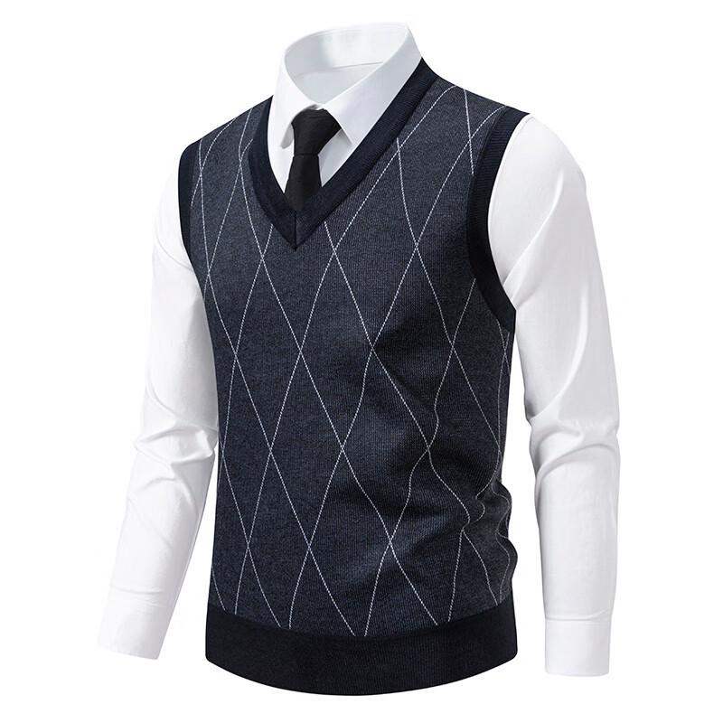 Langsha Men's V-Neck Sleeveless Pullover Vest