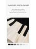 Vintage Black & White Piano Design Skirt - Retro Summer Art Style
