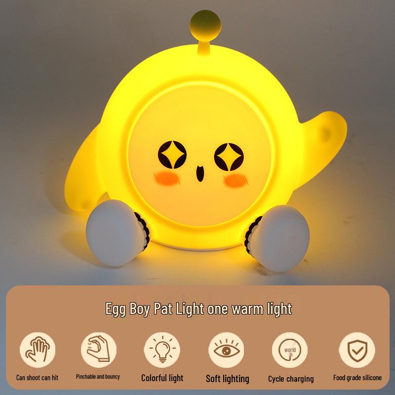 

Egg Party Silicone Cartoon Night Light for Kids Bedroom - Cute Atmosphere Lamp, Perfect for Boys & Girls Birthdays 1w