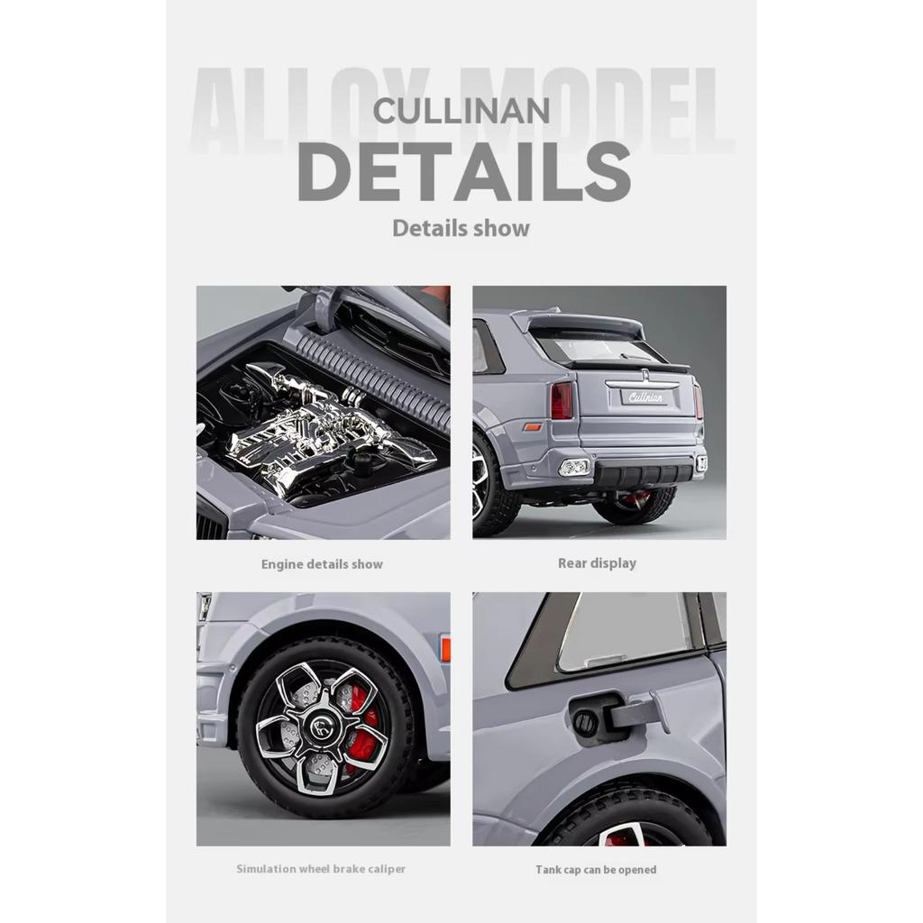 1/20 Rolls Royce Cullinan Luxury Off Road SUV Alloy Metal Diecast Model Car Collection Hobby Decoration Holiday Gifts Boyfriend