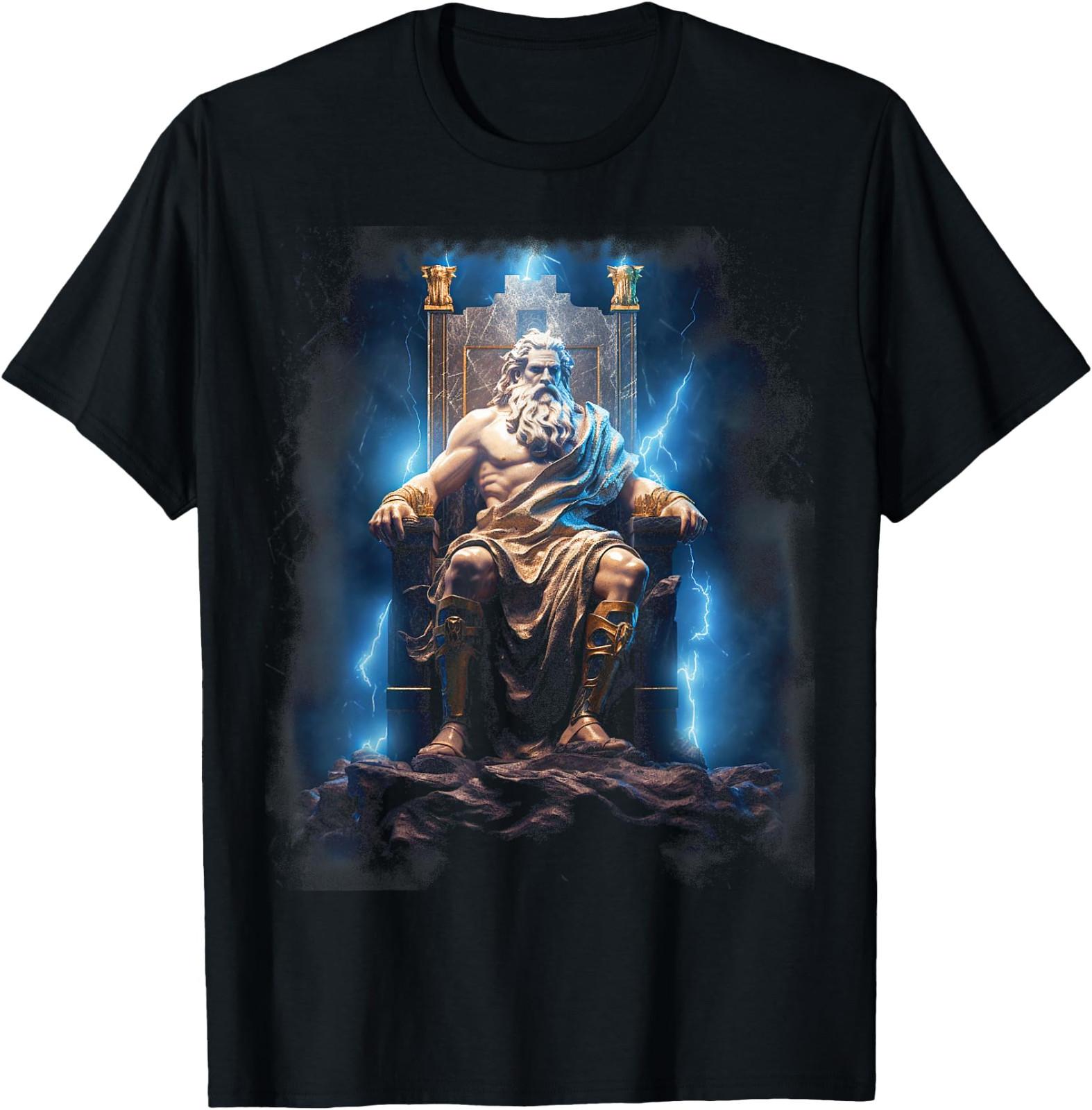 Zeus God of Thunder Greek Mythology Greek God T-Shirt Gift Full Size S-4XL L