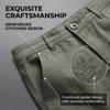 Men'S Plus Size Casual Shorts Summer Pure Cotton Cargo Shorts Multi-Pocket Loose Breathable Knee-Length Beach Shorts