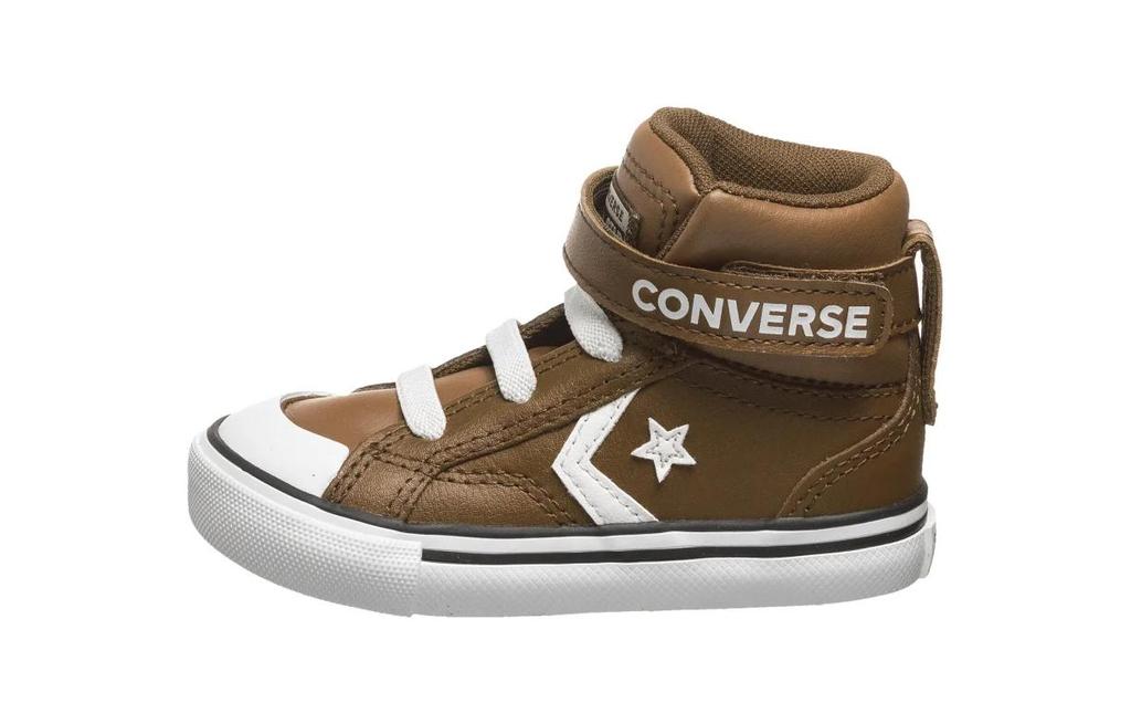Converse Pro Blaze Strap Abrasion Resistant Breathable High top Skateboard Shoes Brown Infant And Toddler 772122C
