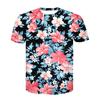 Gorgeous Flowers T-shirt 3D Printing Casual Outdoor Wear T Shirts Round Neck Short Sleeves Summer Comfortable Loose Tee Shirts