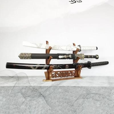 Dragon Katana Stand Holder Wooden Sword Shelf Rack Support Display Katana Room Decoration Demon Slayer Sabre Cradle Organizer