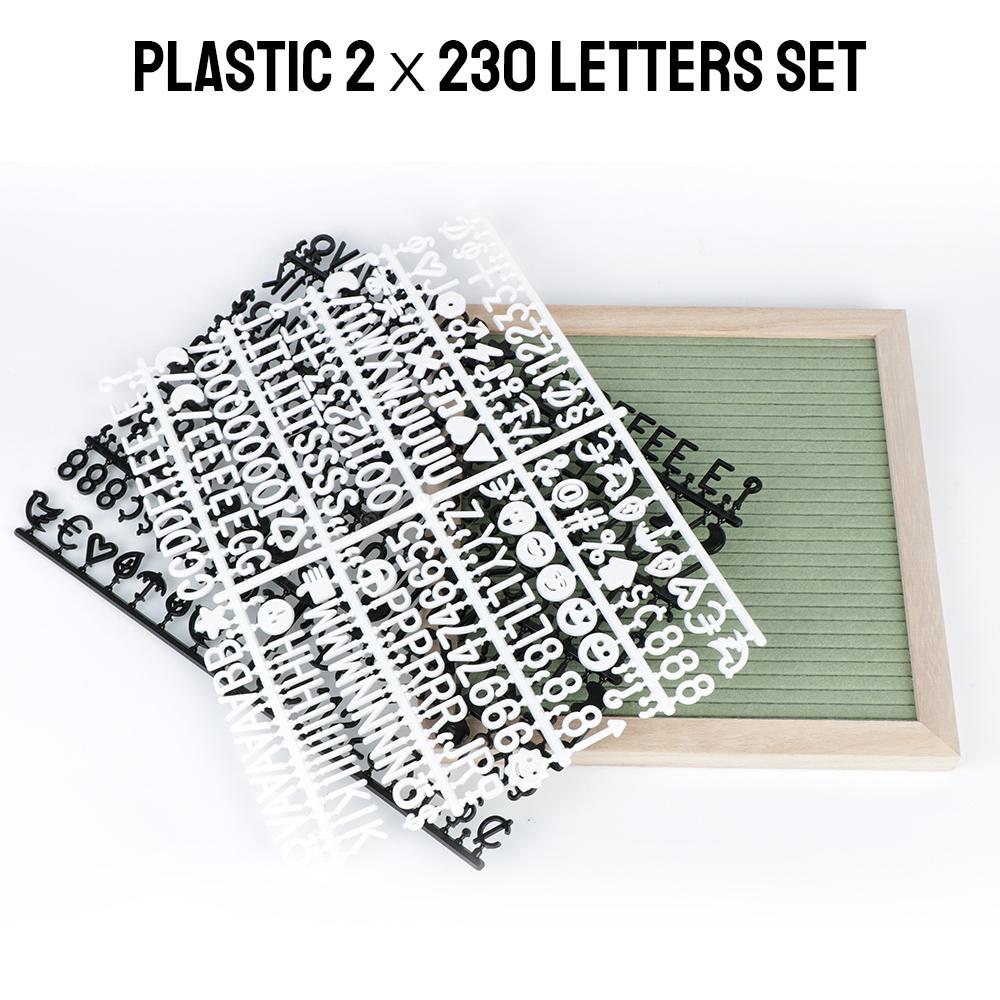 Convey Information Oak Wood Message Boards 10x10 Inch Letterboard 460 Letters Corkboard Felt Letter Board Home Decor