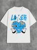T-shirt Casual Retro Hip-Hop Street Unisex