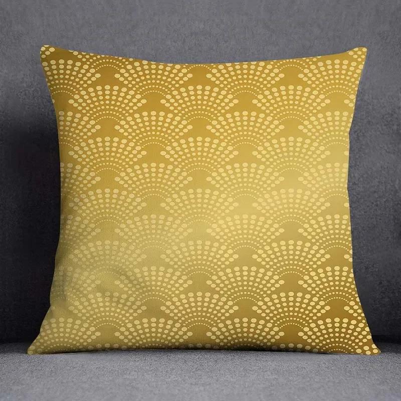 Geometrische Blumen und Pflanzen Serie Muster Heimdekoration Kissenbezug Quadratischer Kissenbezug Heim Büro Kissenbezug